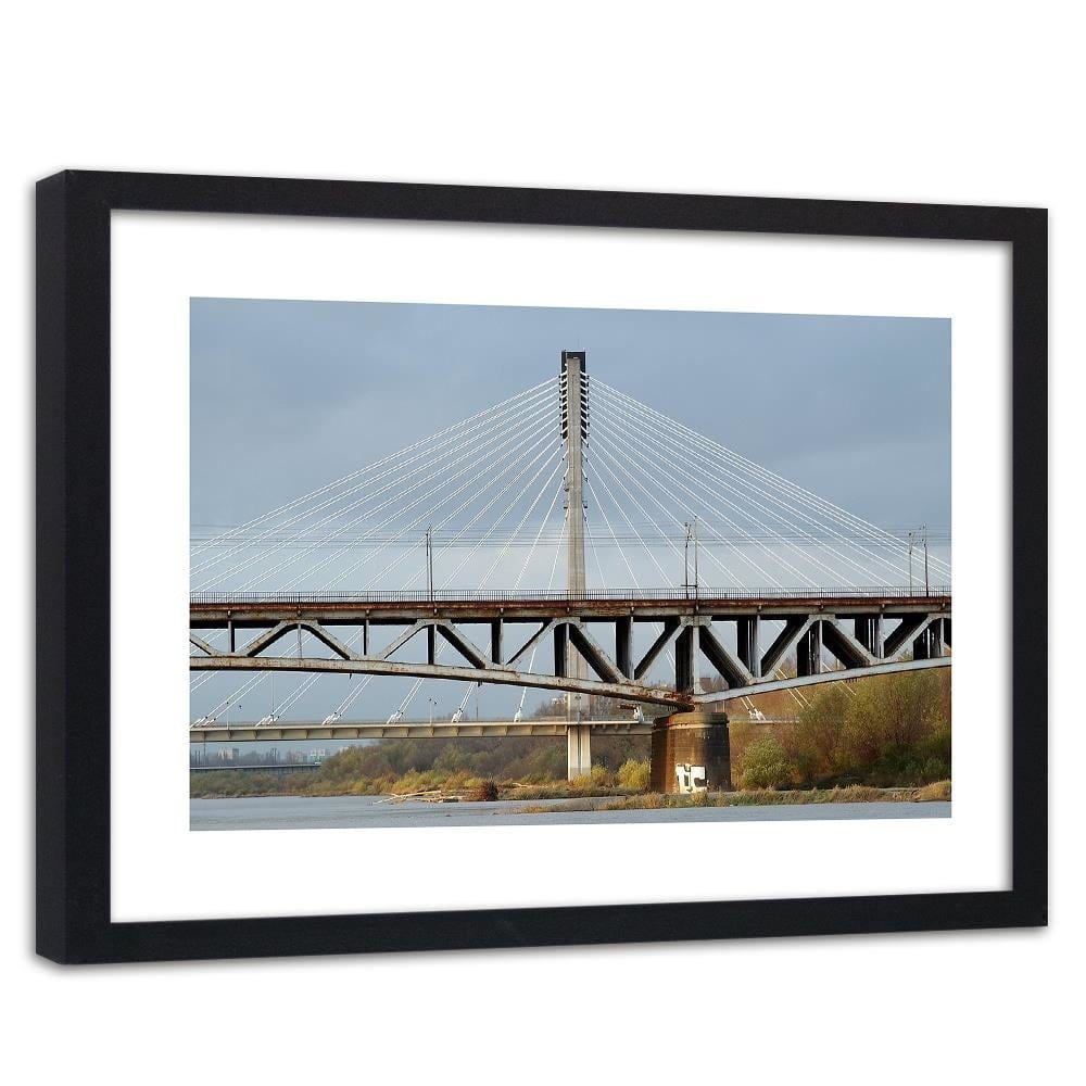 Glezna melnā rāmī - Iron Bridge Home Trends
