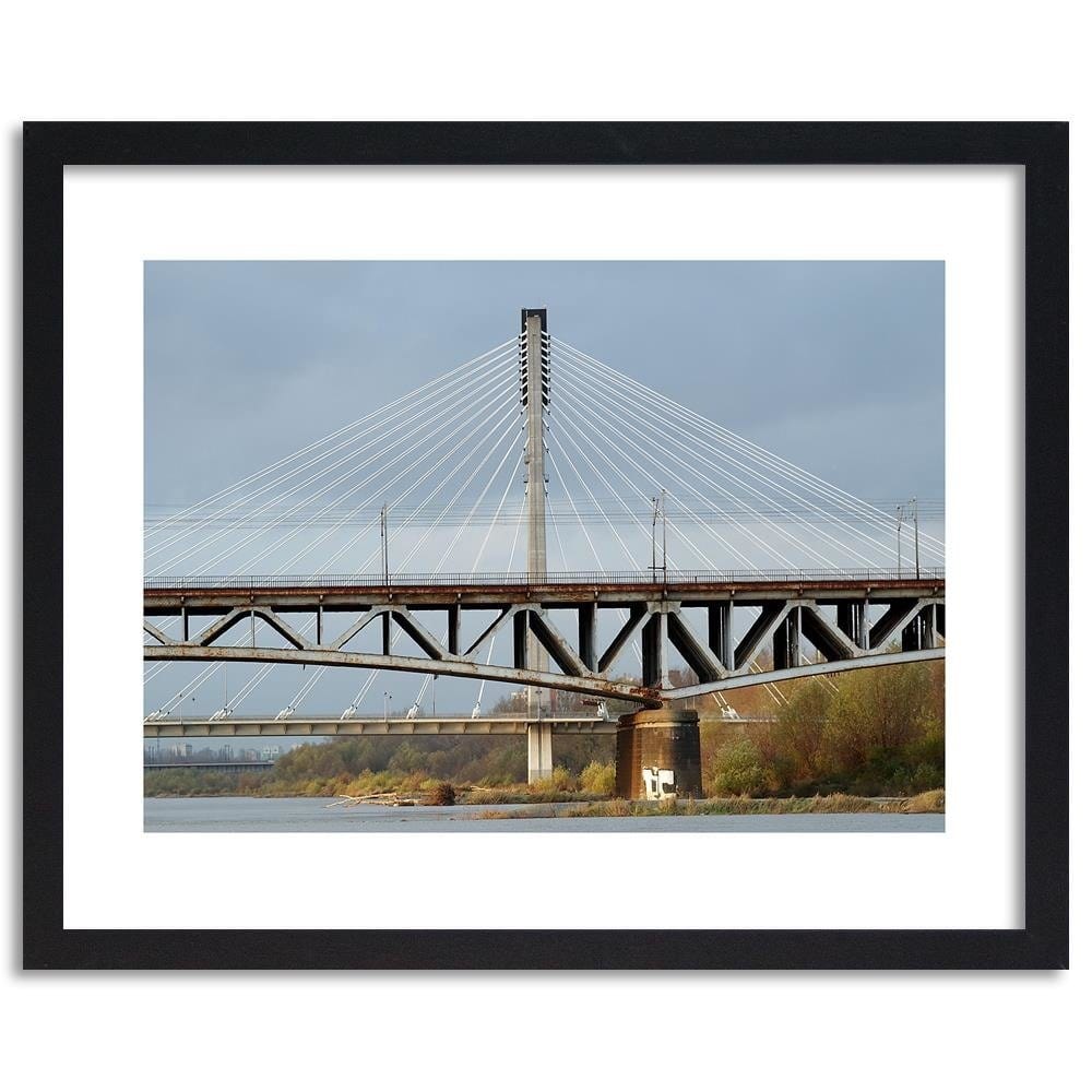 Glezna melnā rāmī - Iron Bridge Home Trends