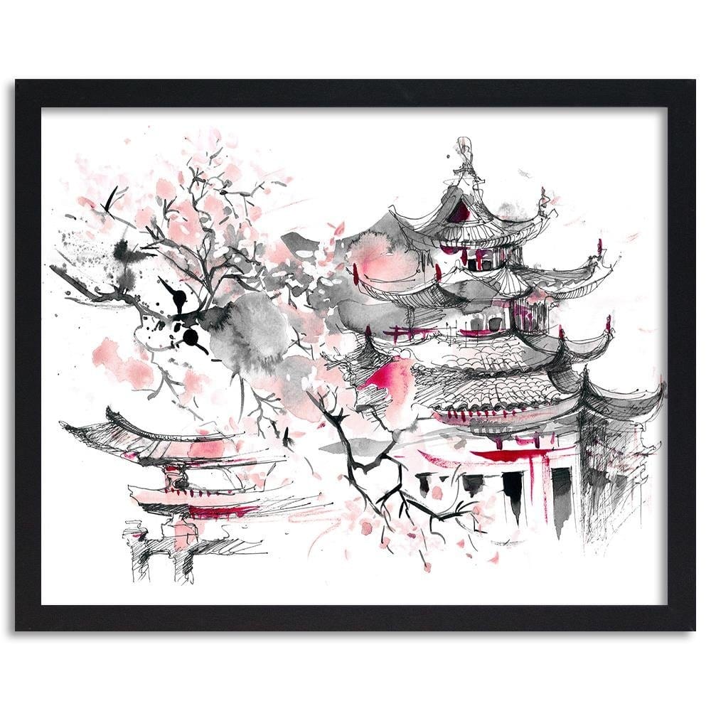 Glezna melnā rāmī - Japan Art Home Trends