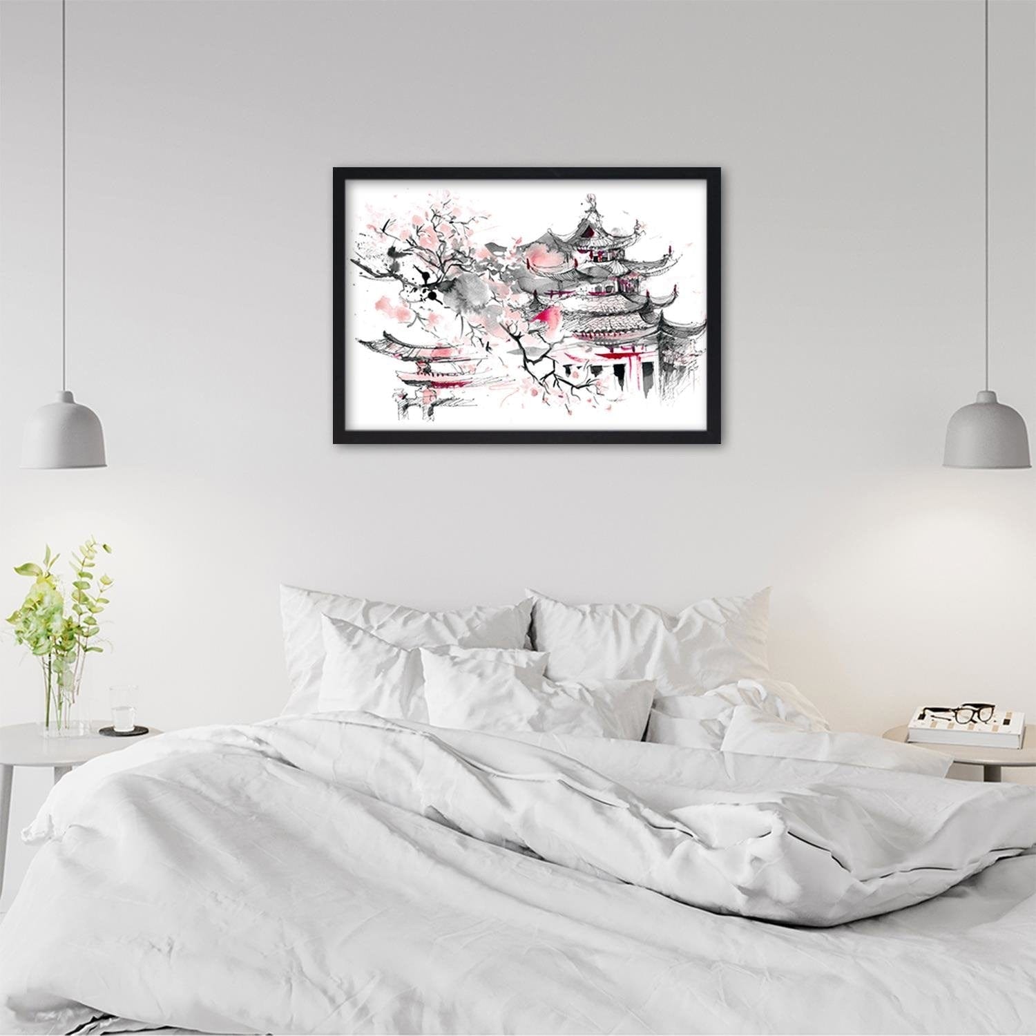 Glezna melnā rāmī - Japan Art Home Trends