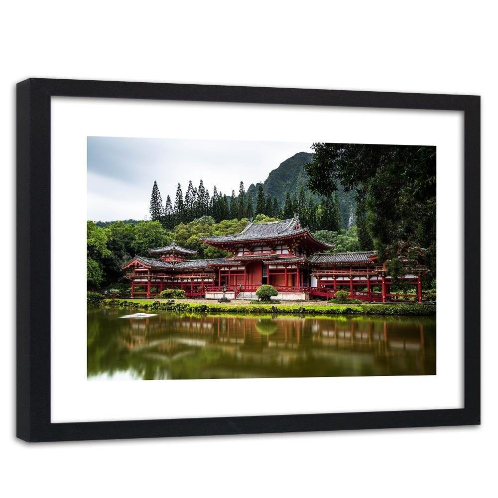 Glezna melnā rāmī - Japanese Temple Home Trends
