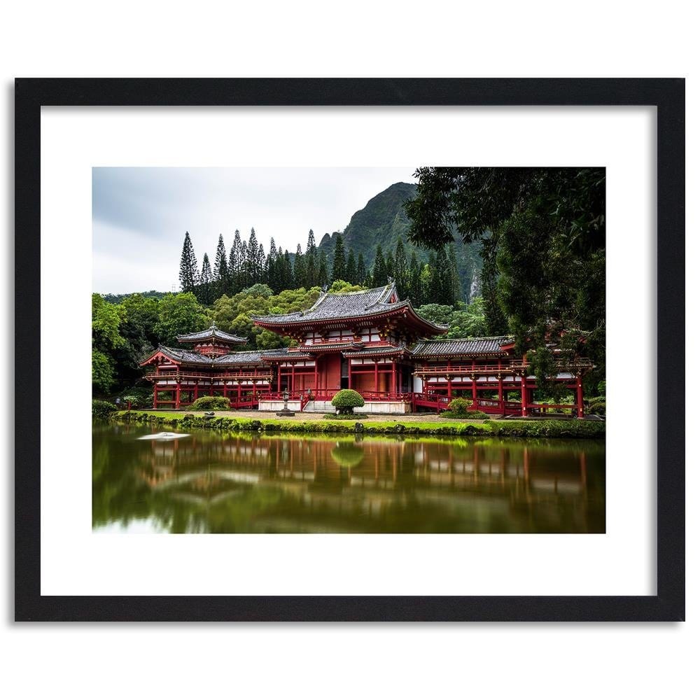 Glezna melnā rāmī - Japanese Temple Home Trends