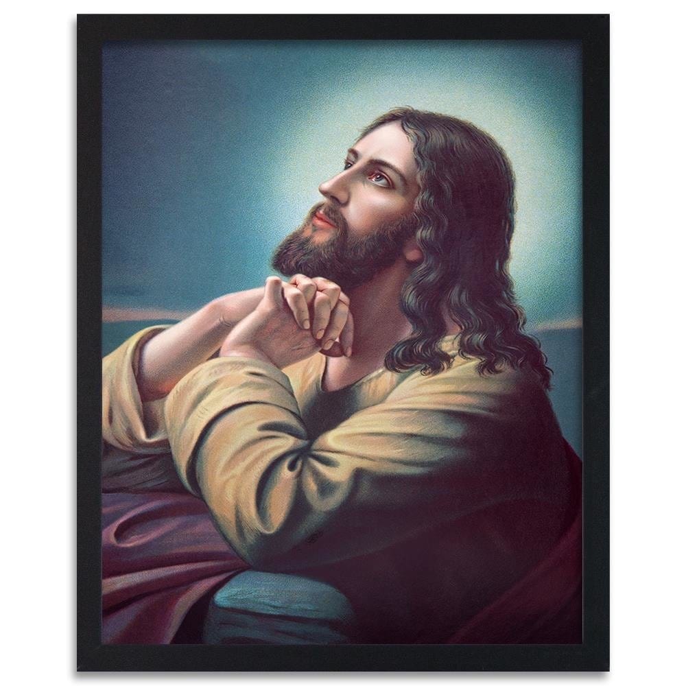 Glezna melnā rāmī - Jesus Praying Home Trends