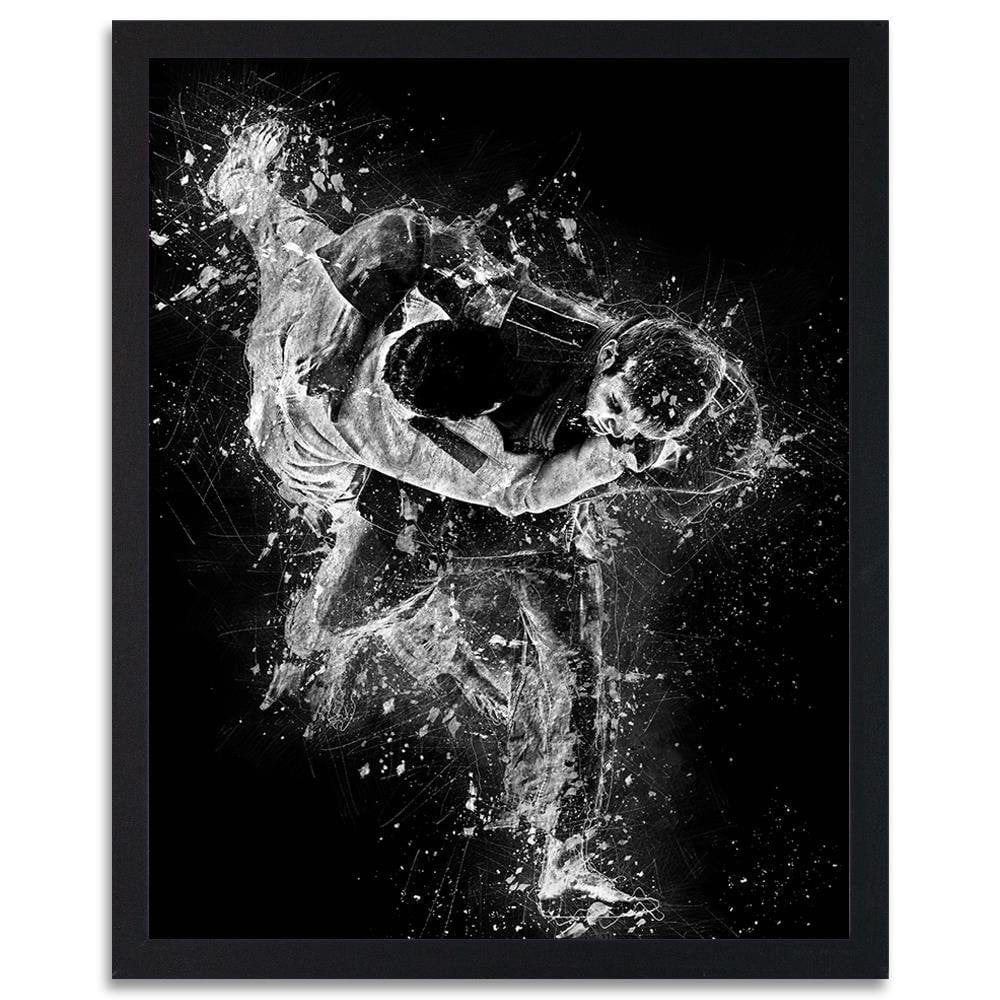 Glezna melnā rāmī - Judo Fight 2 Home Trends