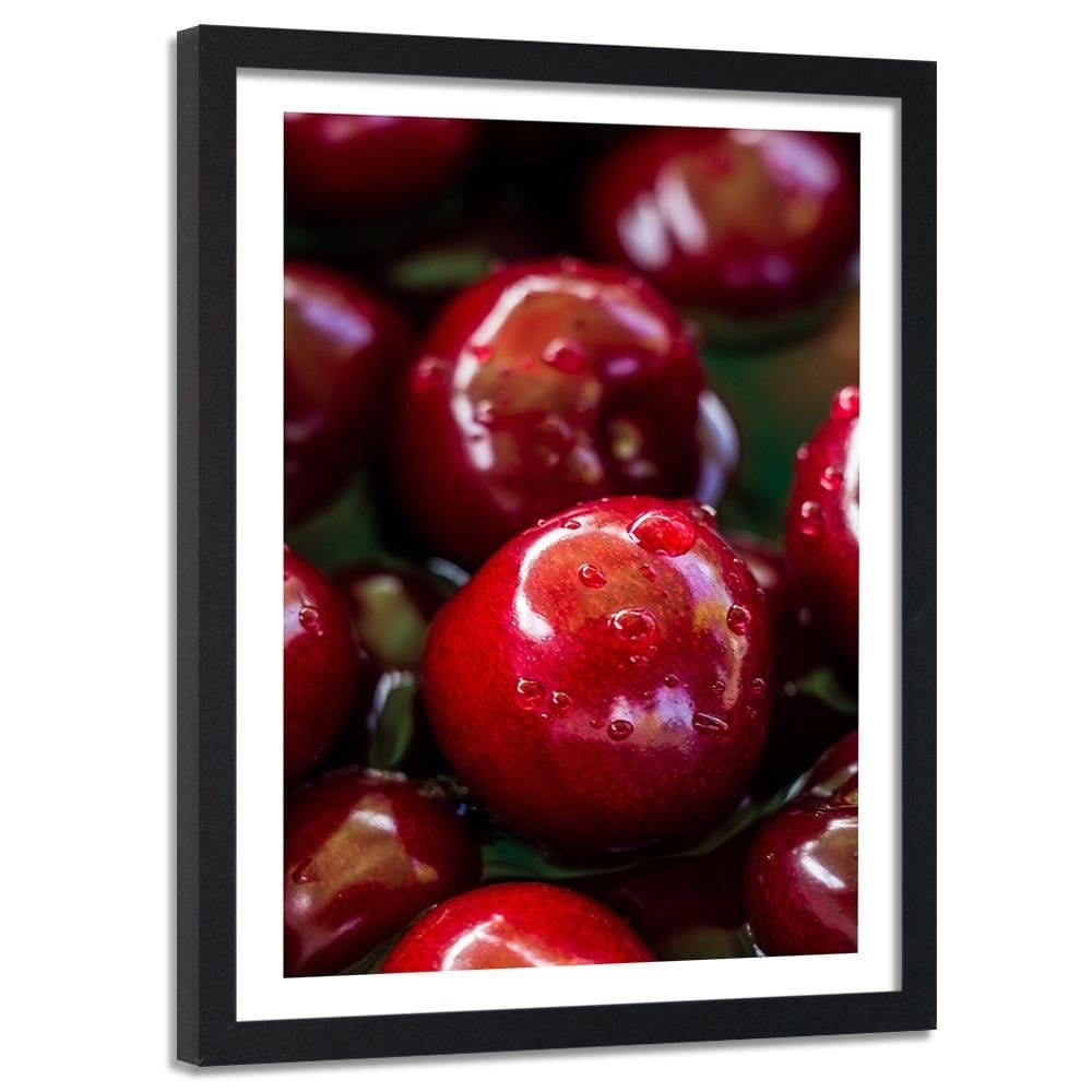 Glezna melnā rāmī - Juicy Cherries Home Trends