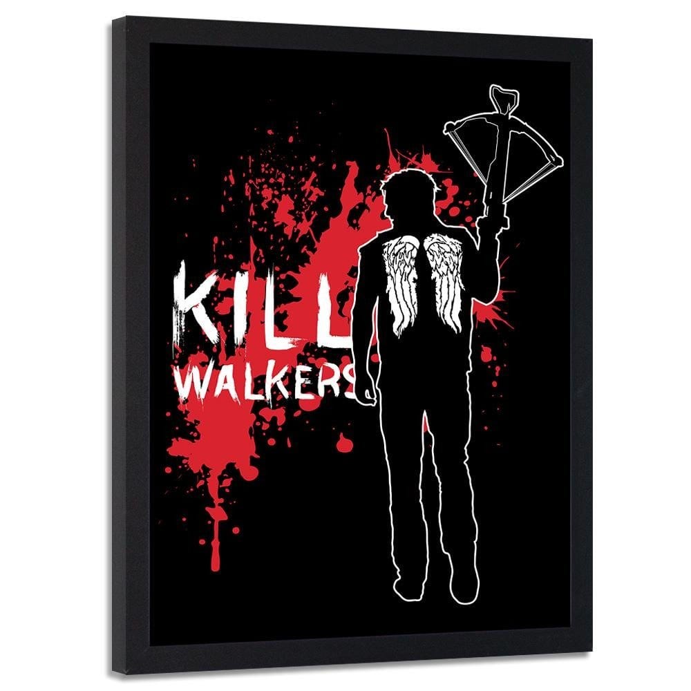 Glezna melnā rāmī - Kill Walkers Image Black And White Home Trends