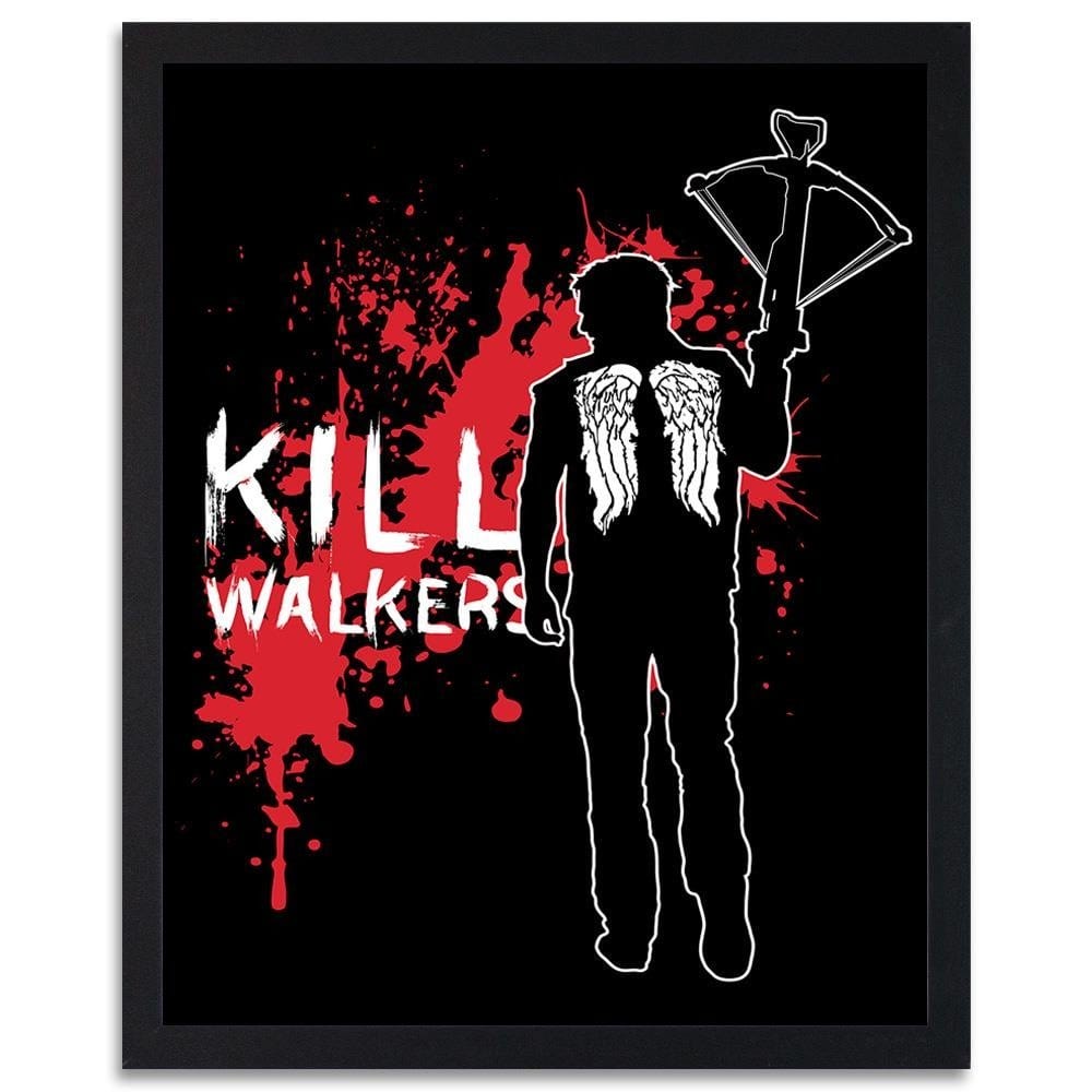 Glezna melnā rāmī - Kill Walkers Image Black And White Home Trends