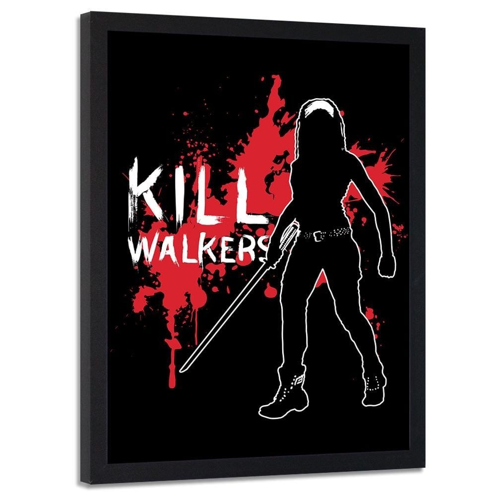 Glezna melnā rāmī - Kill Walkers Image Black And White Home Trends