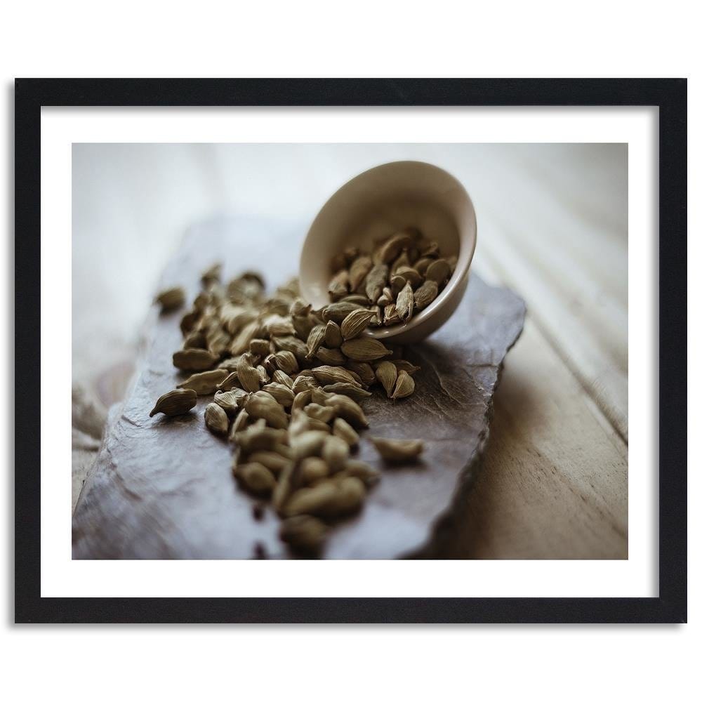 Glezna melnā rāmī - Kitchen Spices Cardamom Home Trends