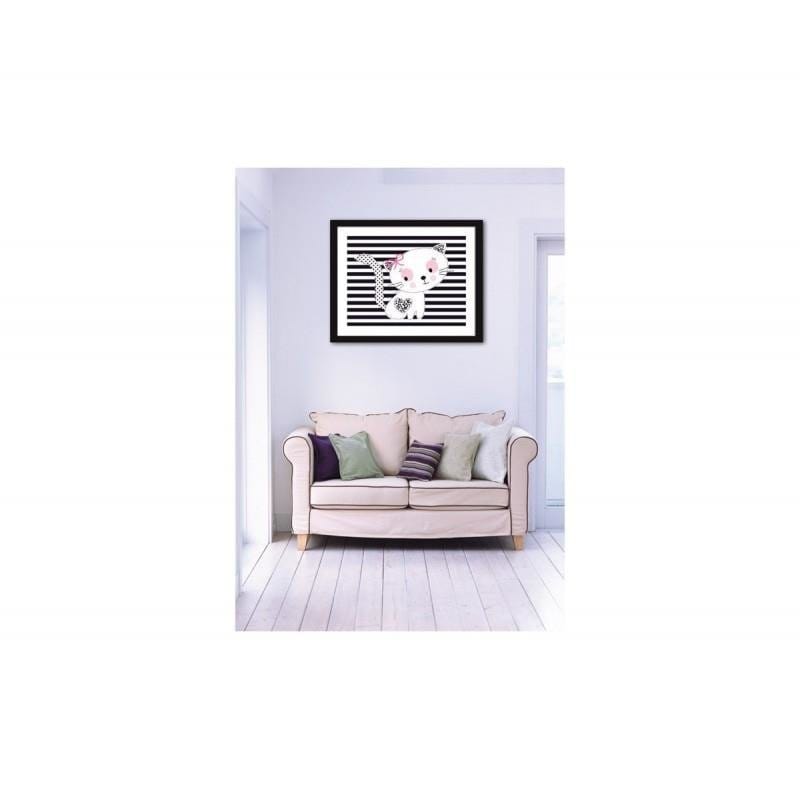 Glezna melnā rāmī - Kitten  Home Trends