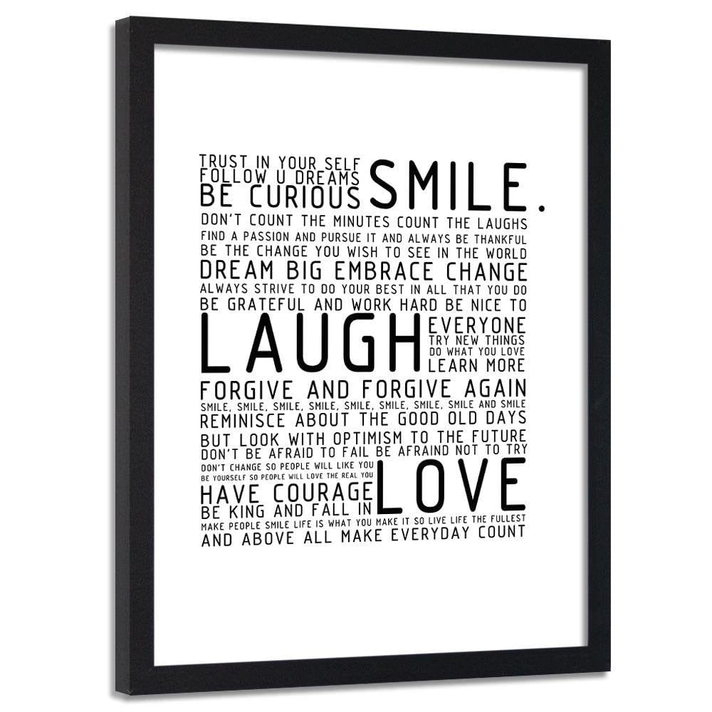Glezna melnā rāmī - Laugh Home Trends