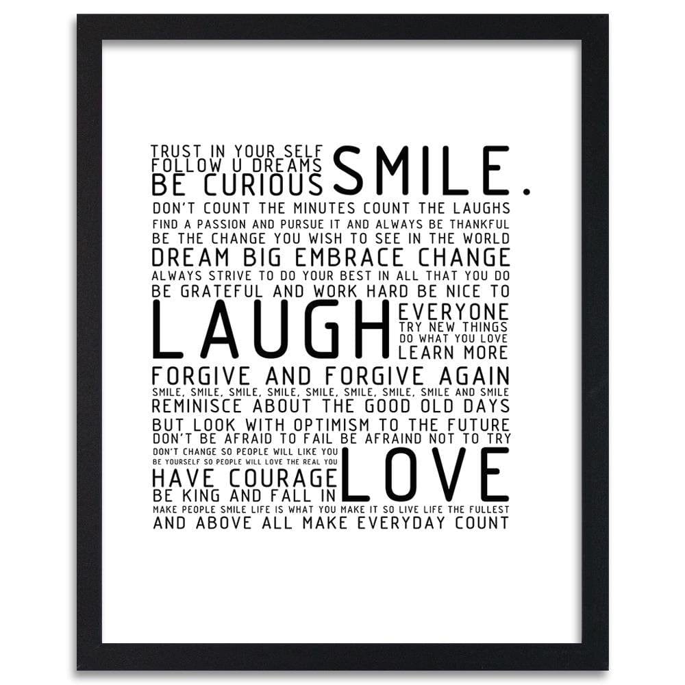 Glezna melnā rāmī - Laugh Home Trends