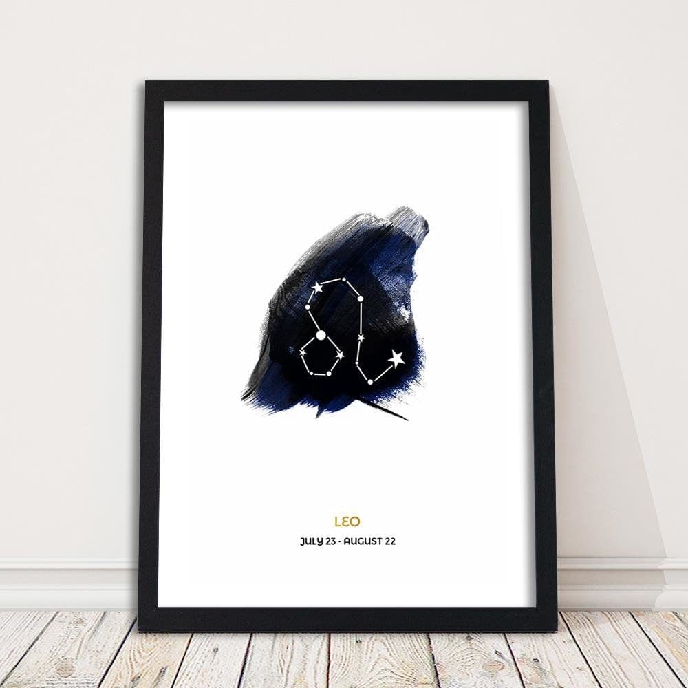 Glezna melnā rāmī - Le Zodiac Sign Home Trends