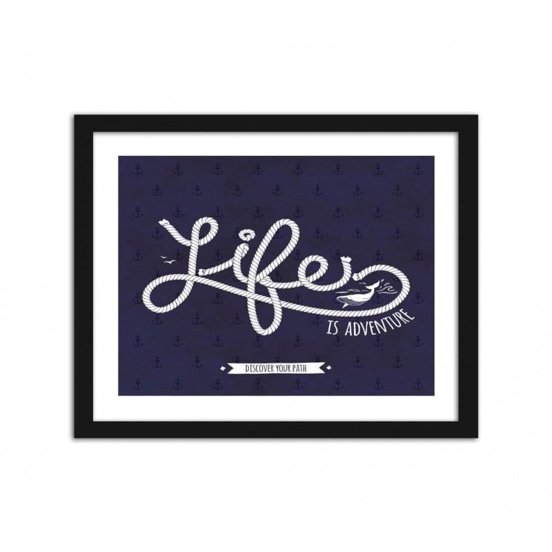 Glezna melnā rāmī - Life is adventure Home Trends