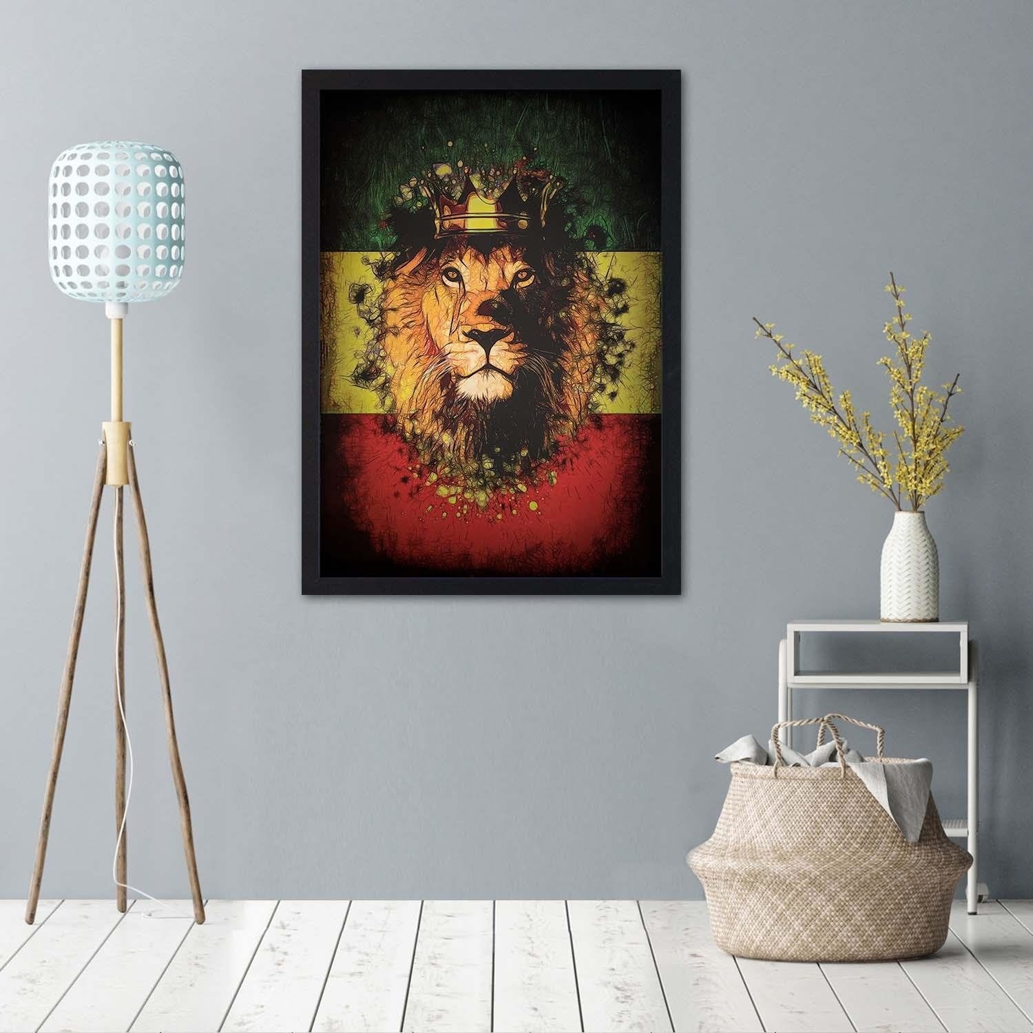Glezna melnā rāmī - Lion King Home Trends