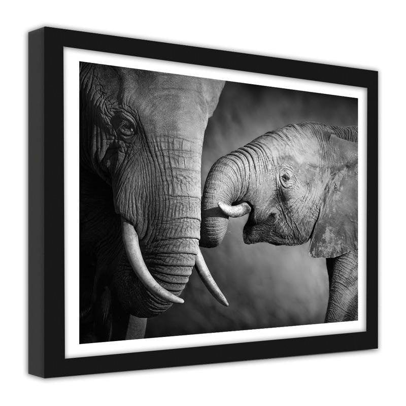 Glezna melnā rāmī - Little elephant Home Trends