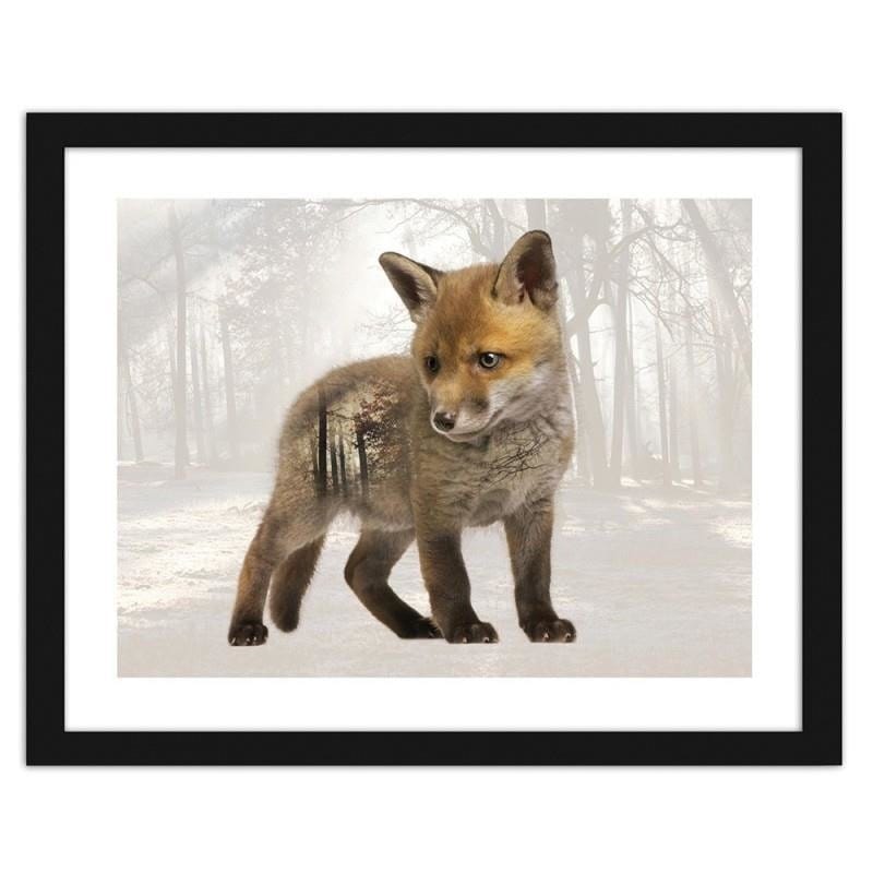 Glezna melnā rāmī - Little fox Home Trends