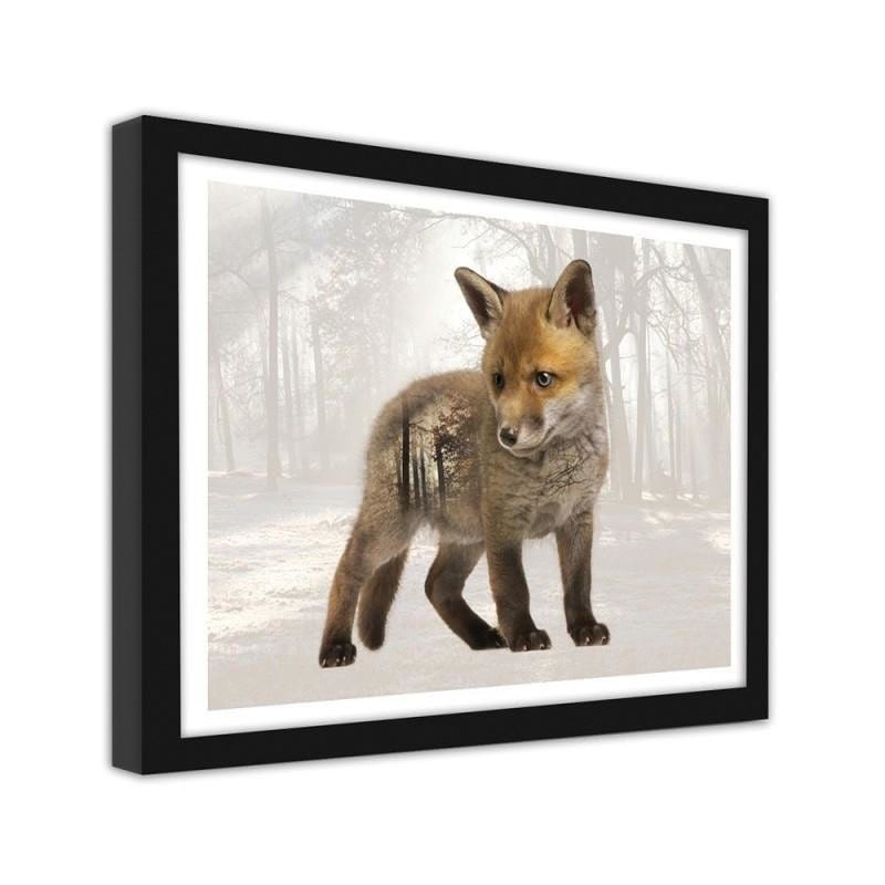Glezna melnā rāmī - Little fox Home Trends