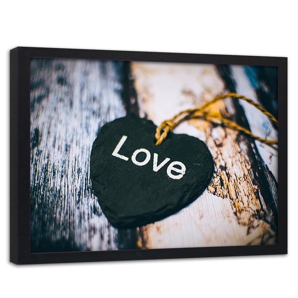 Glezna melnā rāmī - Love Nackle Home Trends