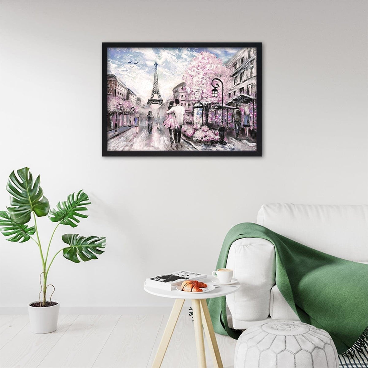 Glezna melnā rāmī - Lovers In The Paris Home Trends