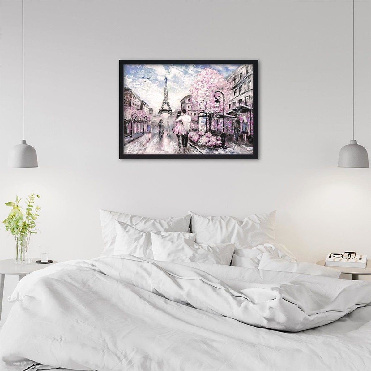 Glezna melnā rāmī - Lovers In The Paris Home Trends