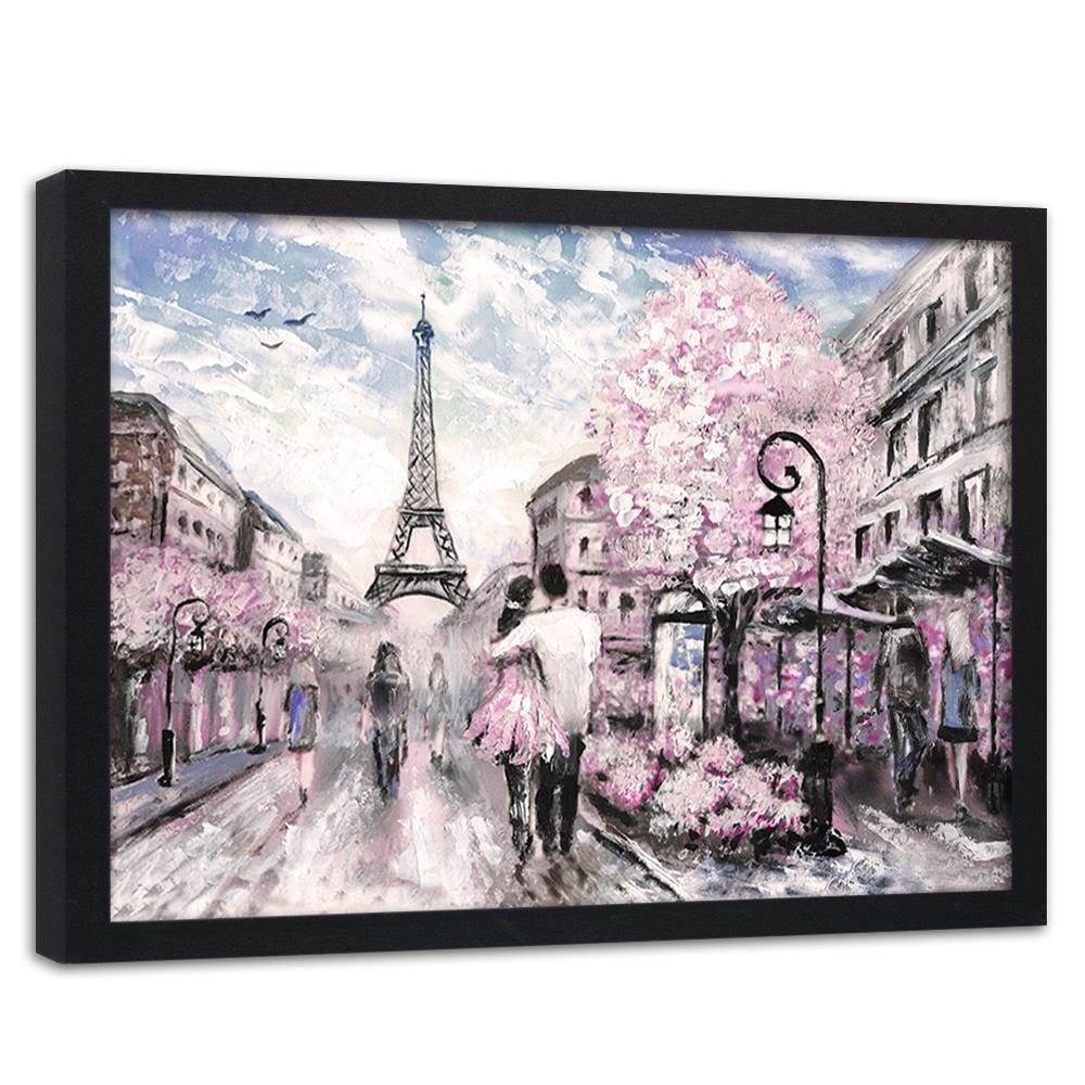 Glezna melnā rāmī - Lovers In The Paris Home Trends
