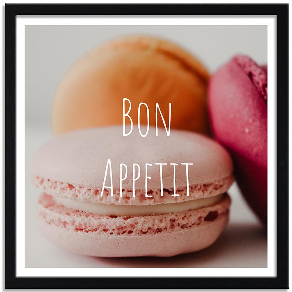 Glezna melnā rāmī - Macaroons - Bon Apetit Home Trends
