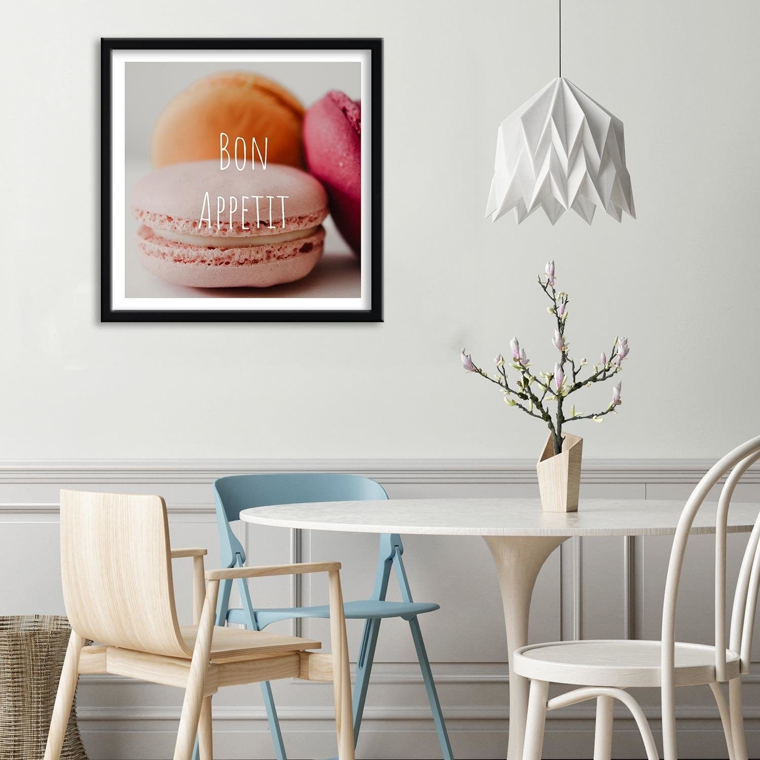 Glezna melnā rāmī - Macaroons - Bon Apetit Home Trends