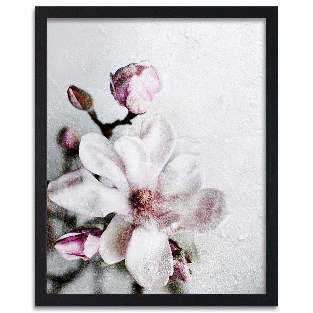 Glezna melnā rāmī - Magnolia Flower Home Trends