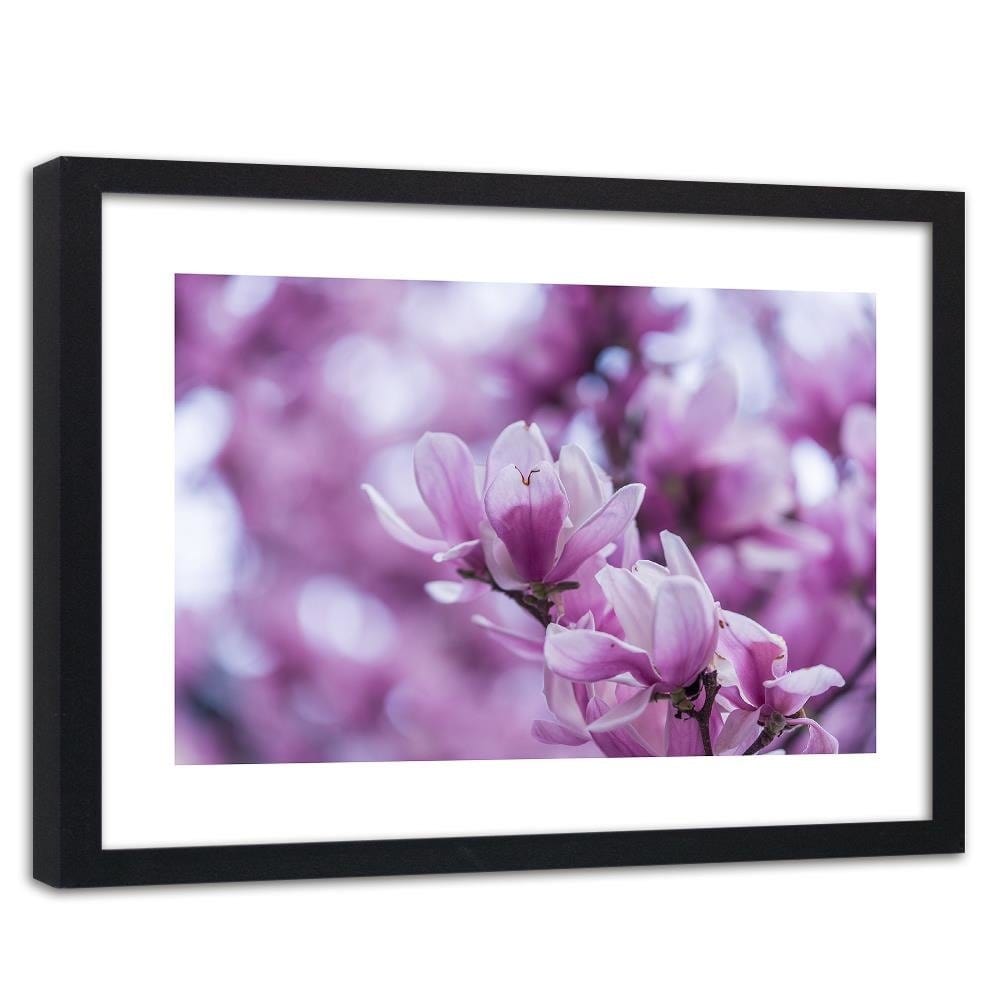 Glezna melnā rāmī - Magnolia Flowers Home Trends