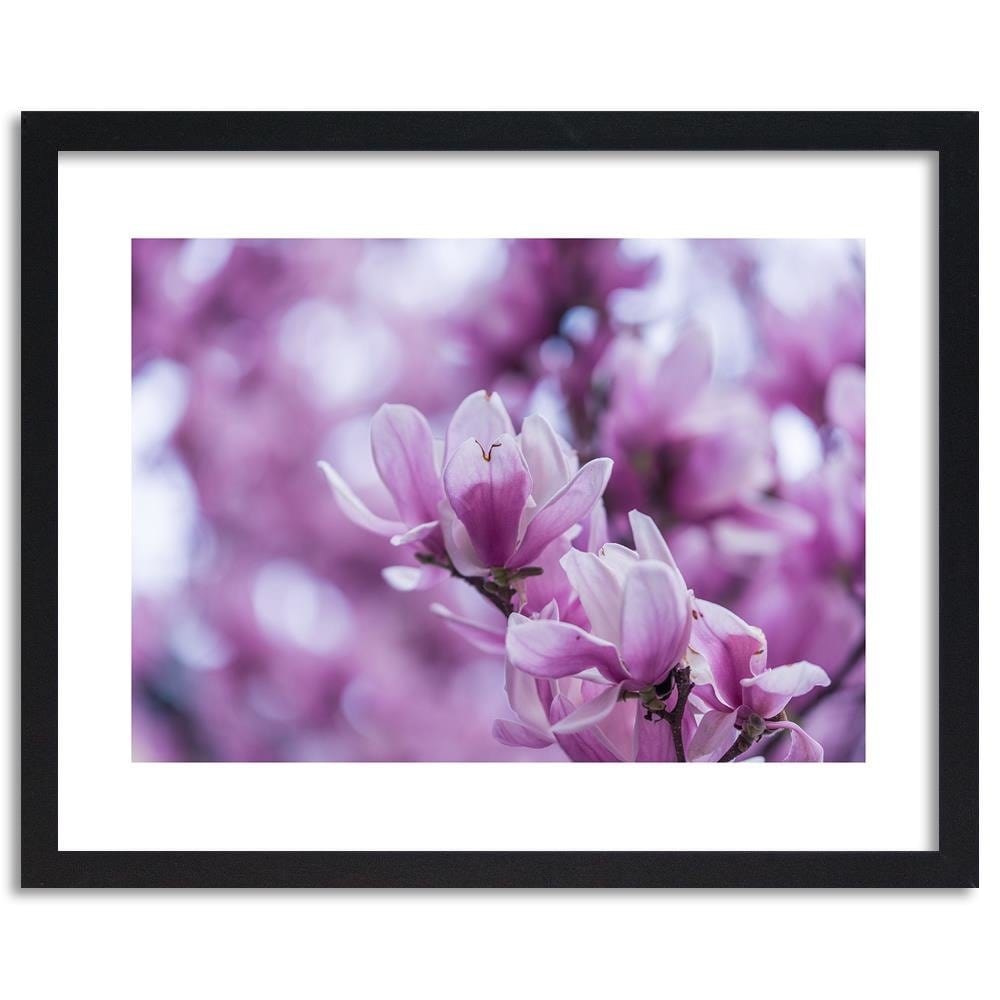 Glezna melnā rāmī - Magnolia Flowers Home Trends