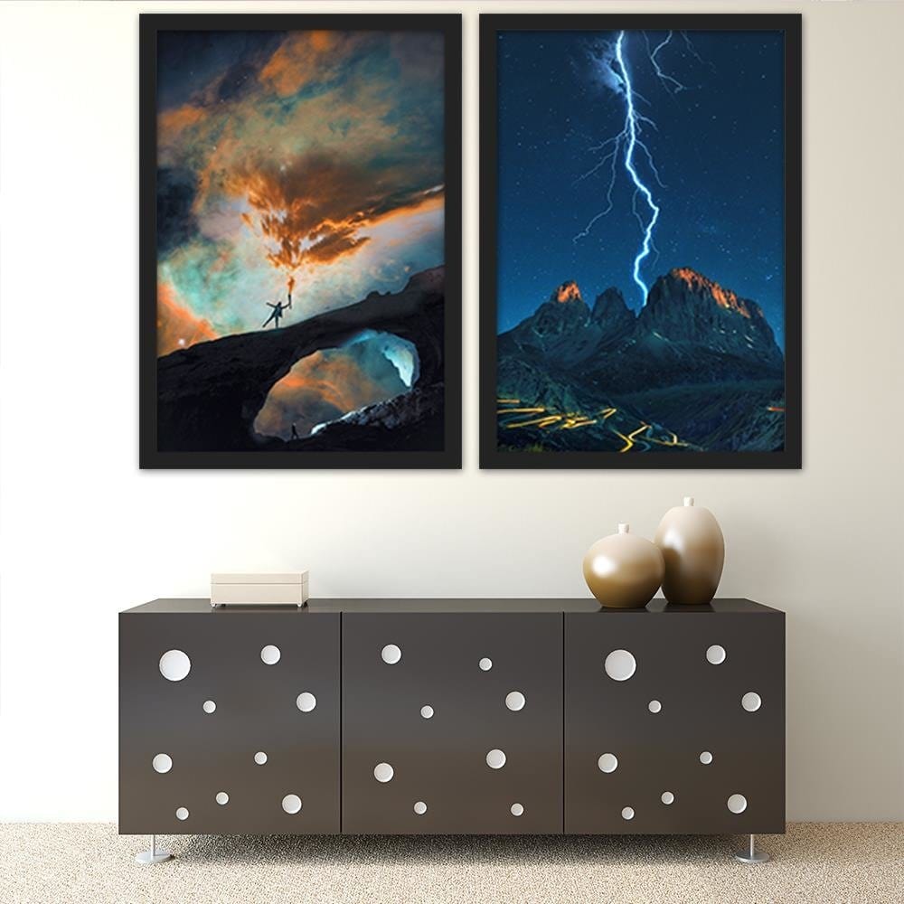 Glezna melnā rāmī - Man And Clouds Home Trends