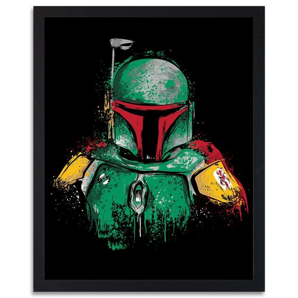 Glezna melnā rāmī - Mandalorian Armor  Home Trends