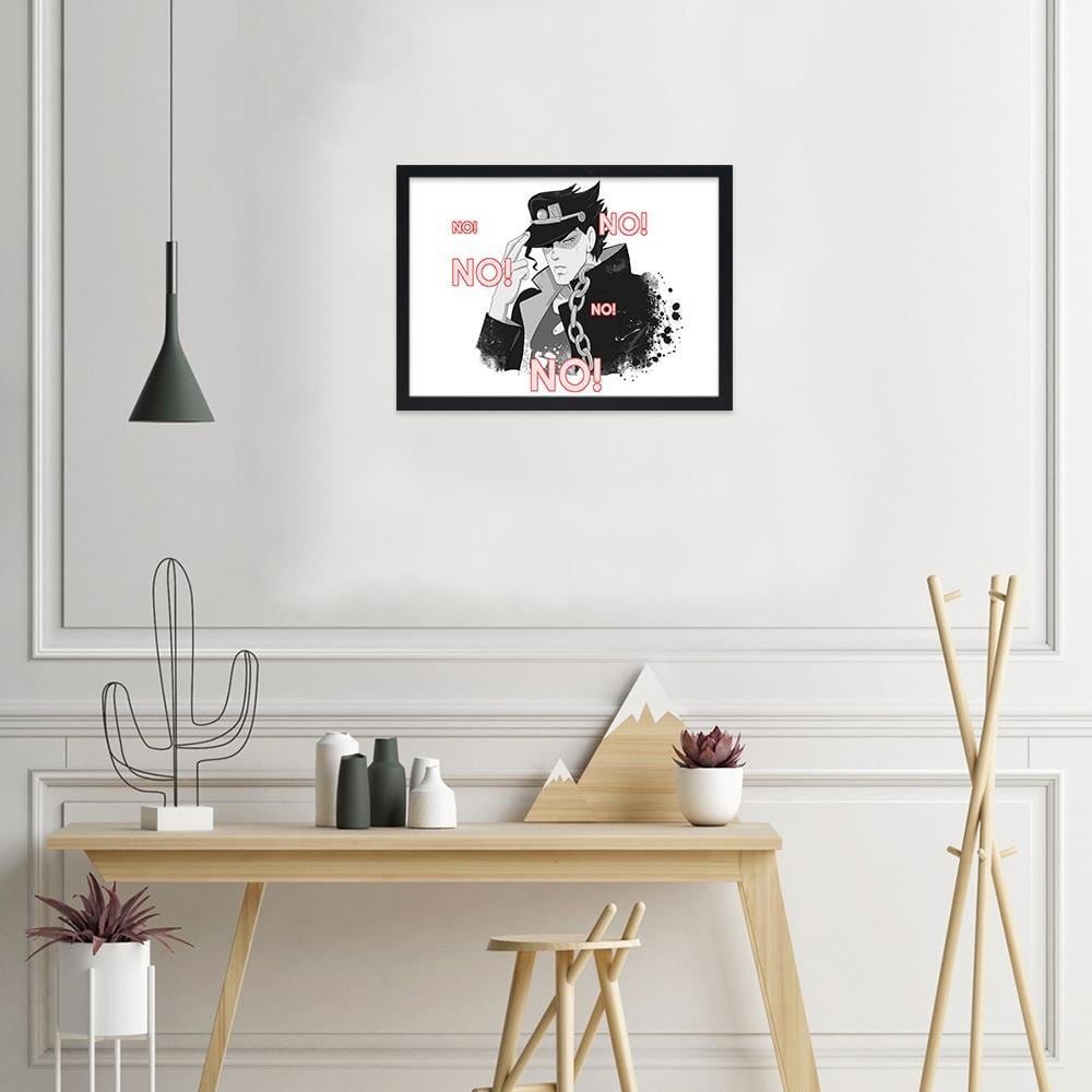 Glezna melnā rāmī - Manga Boy In A Cap Home Trends