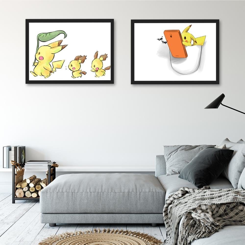 Glezna melnā rāmī - Manga Cartoon Character Home Trends