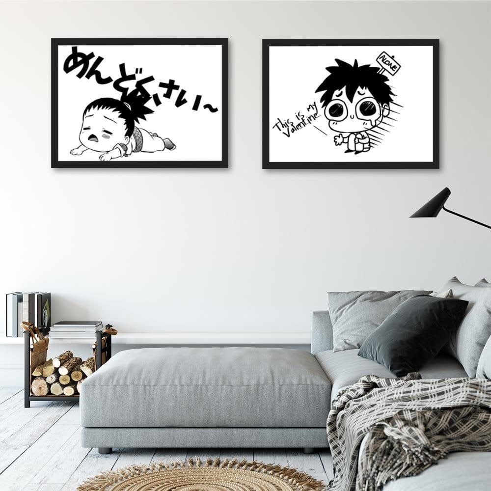 Glezna melnā rāmī - Manga Crying Girl Home Trends