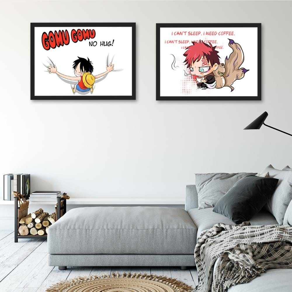 Glezna melnā rāmī - Manga Hugging Home Trends