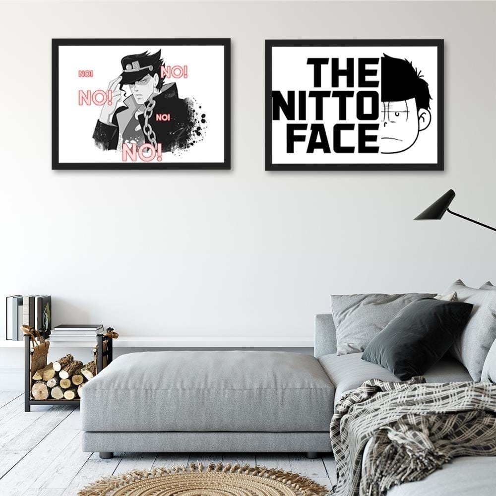 Glezna melnā rāmī - Manga Nitto Face Home Trends