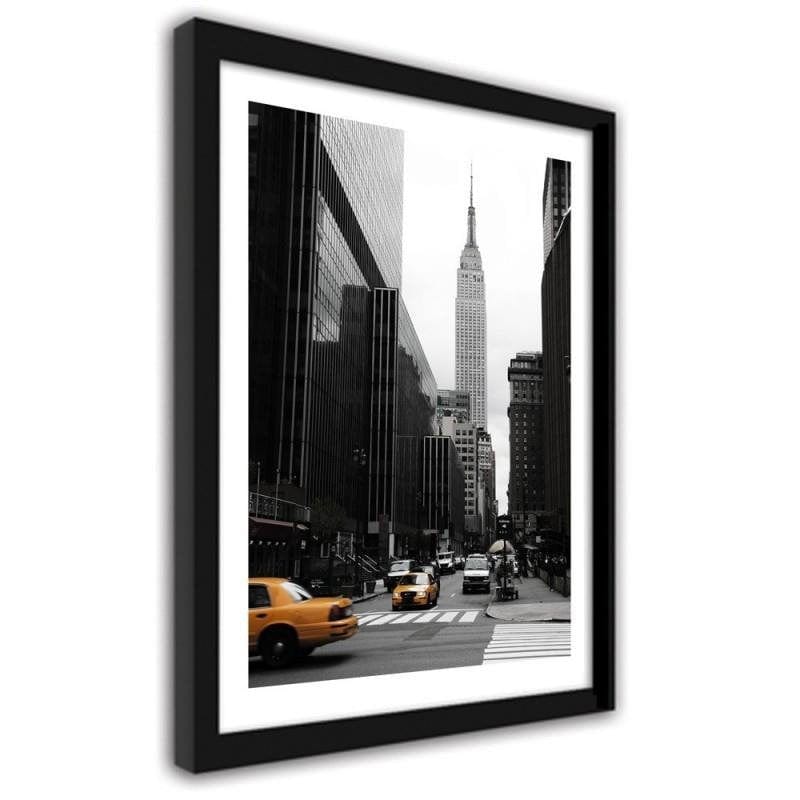 Glezna melnā rāmī - Manhattan - taxi Home Trends