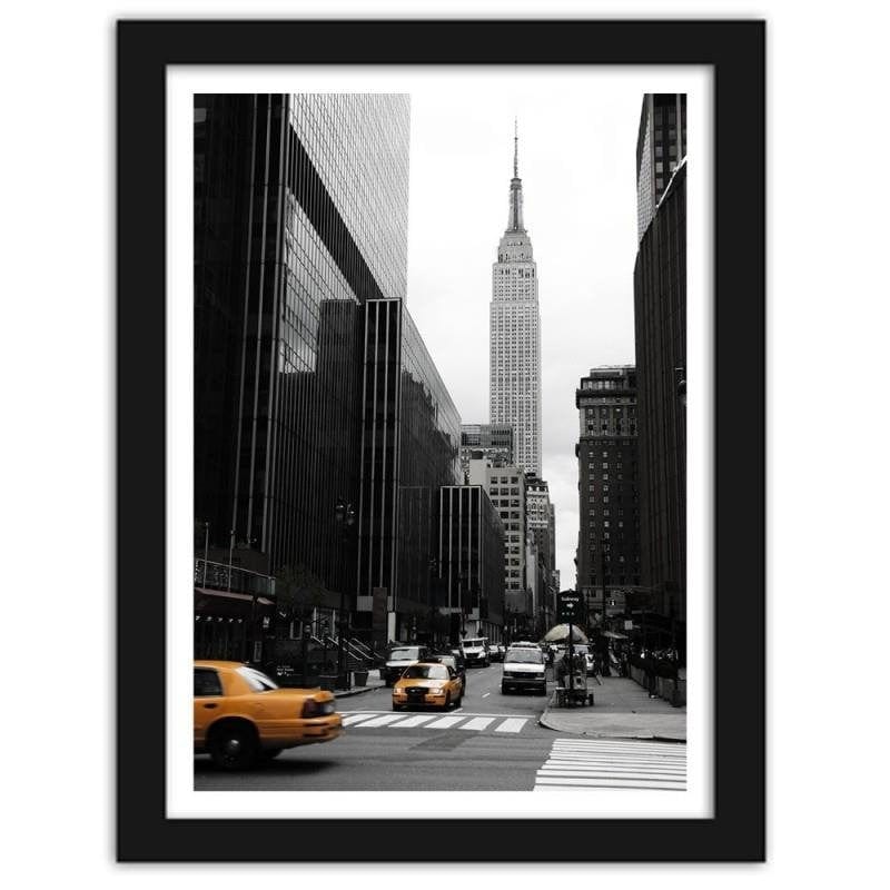 Glezna melnā rāmī - Manhattan - taxi Home Trends