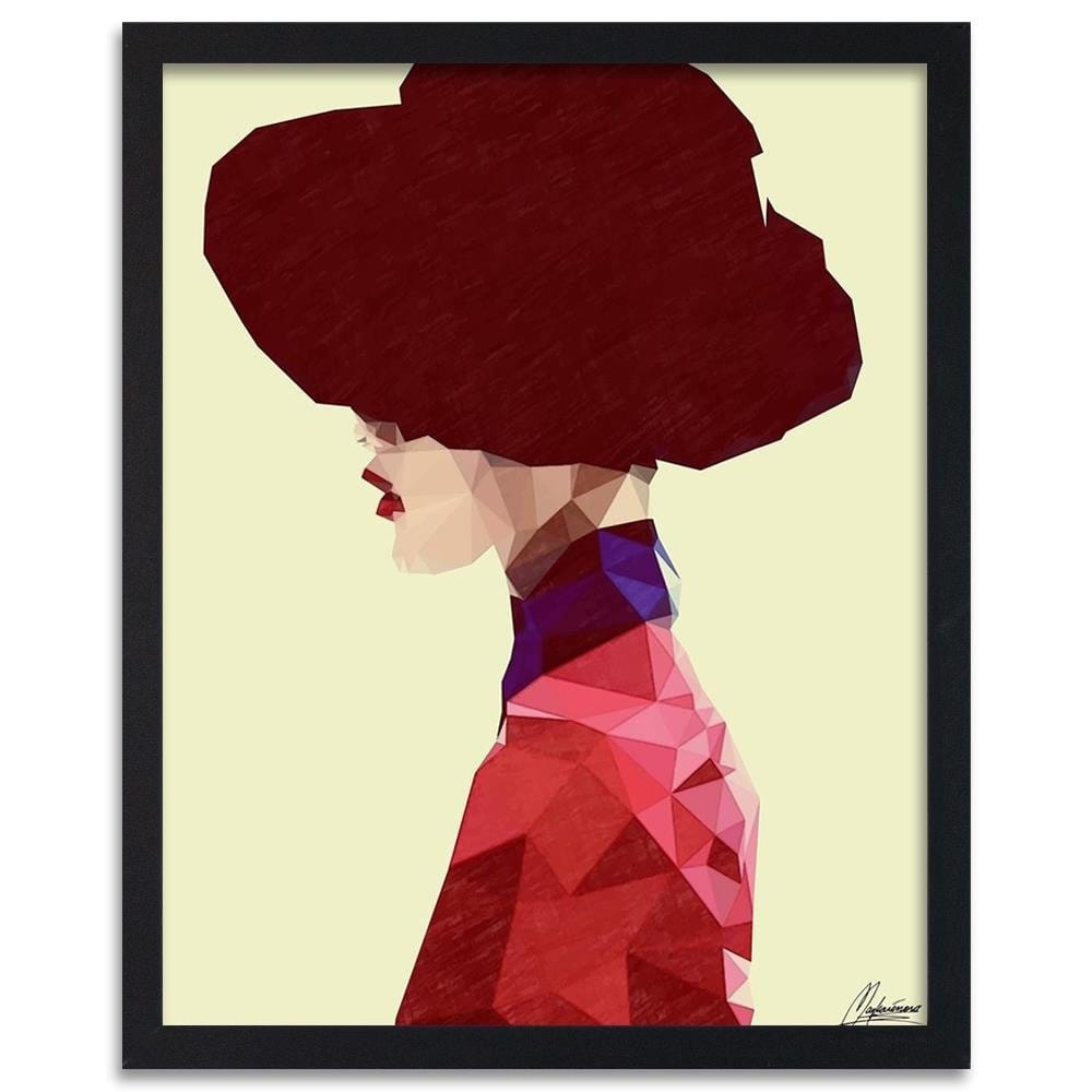 Glezna melnā rāmī - Maroon Hat Home Trends