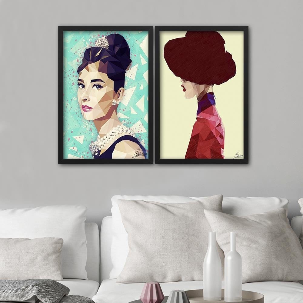 Glezna melnā rāmī - Maroon Hat Home Trends