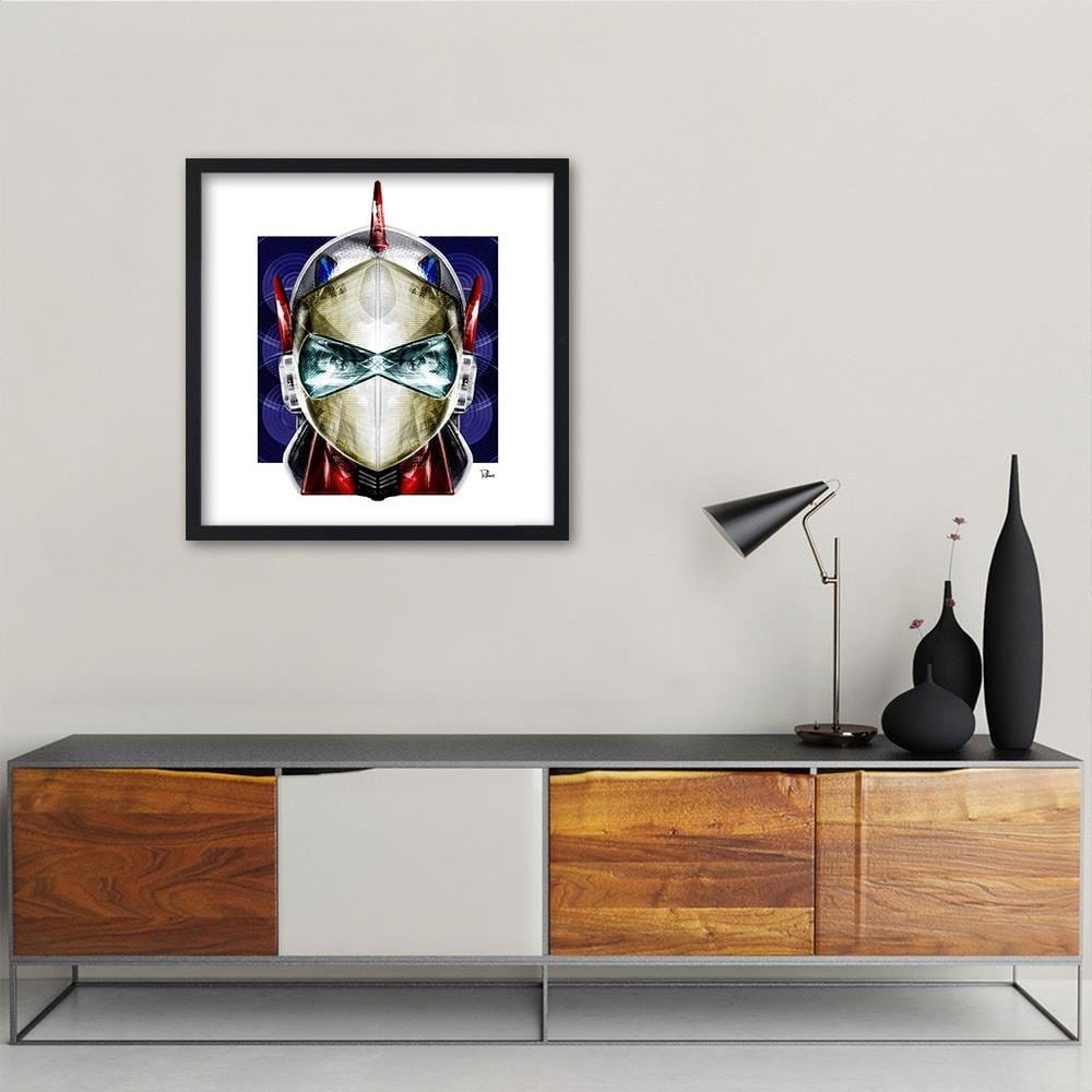 Glezna melnā rāmī - Mask Japanese Hero  Home Trends