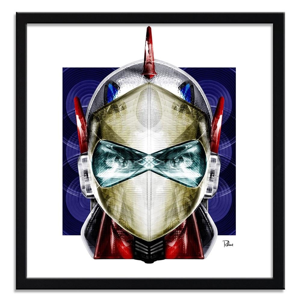 Glezna melnā rāmī - Mask Japanese Hero  Home Trends