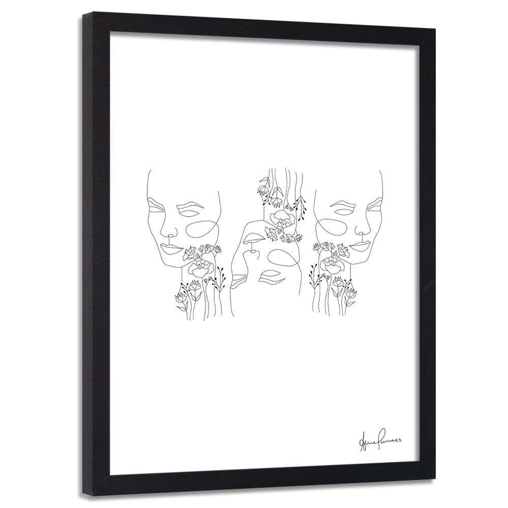 Glezna melnā rāmī - Minimalism Faces Home Trends