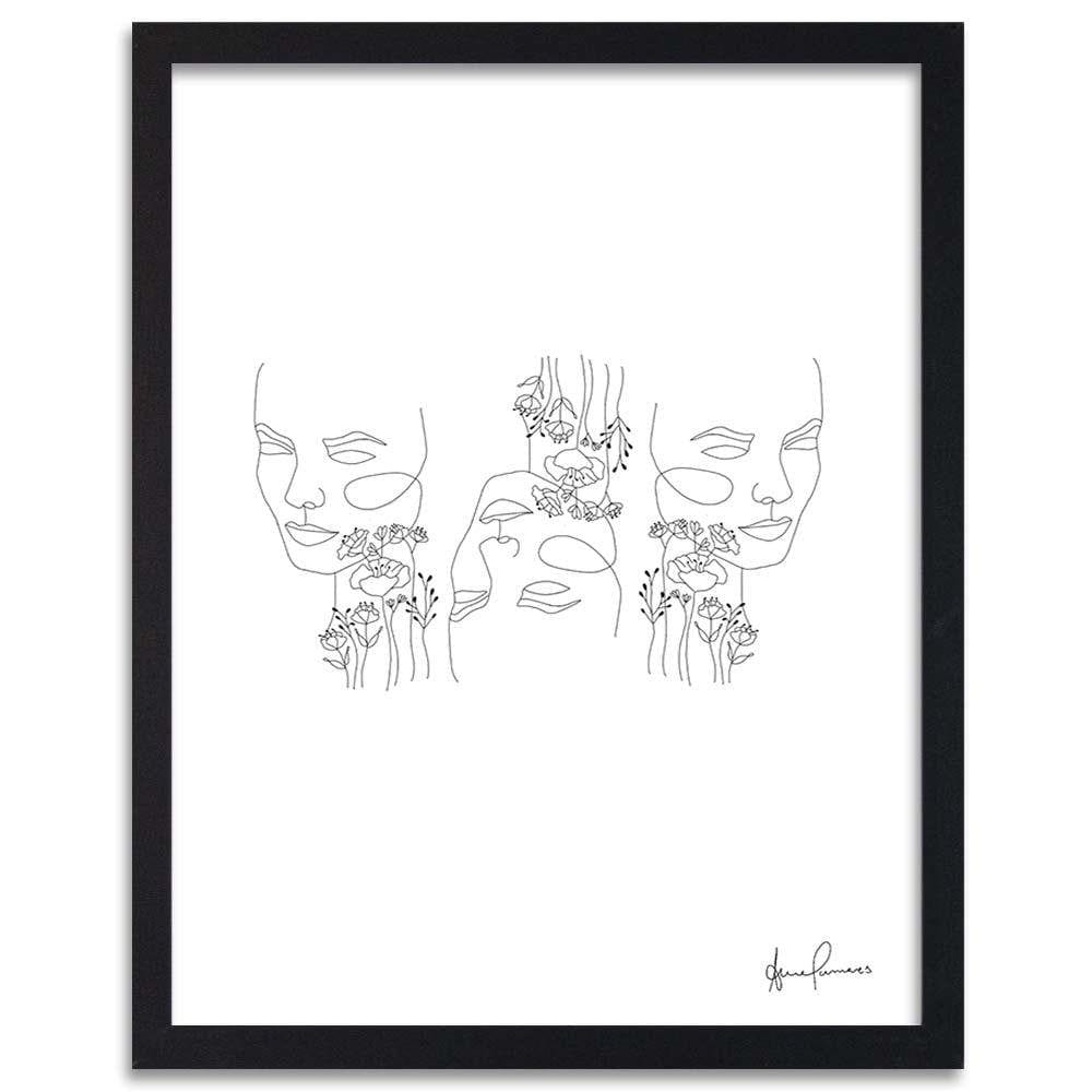 Glezna melnā rāmī - Minimalism Faces Home Trends