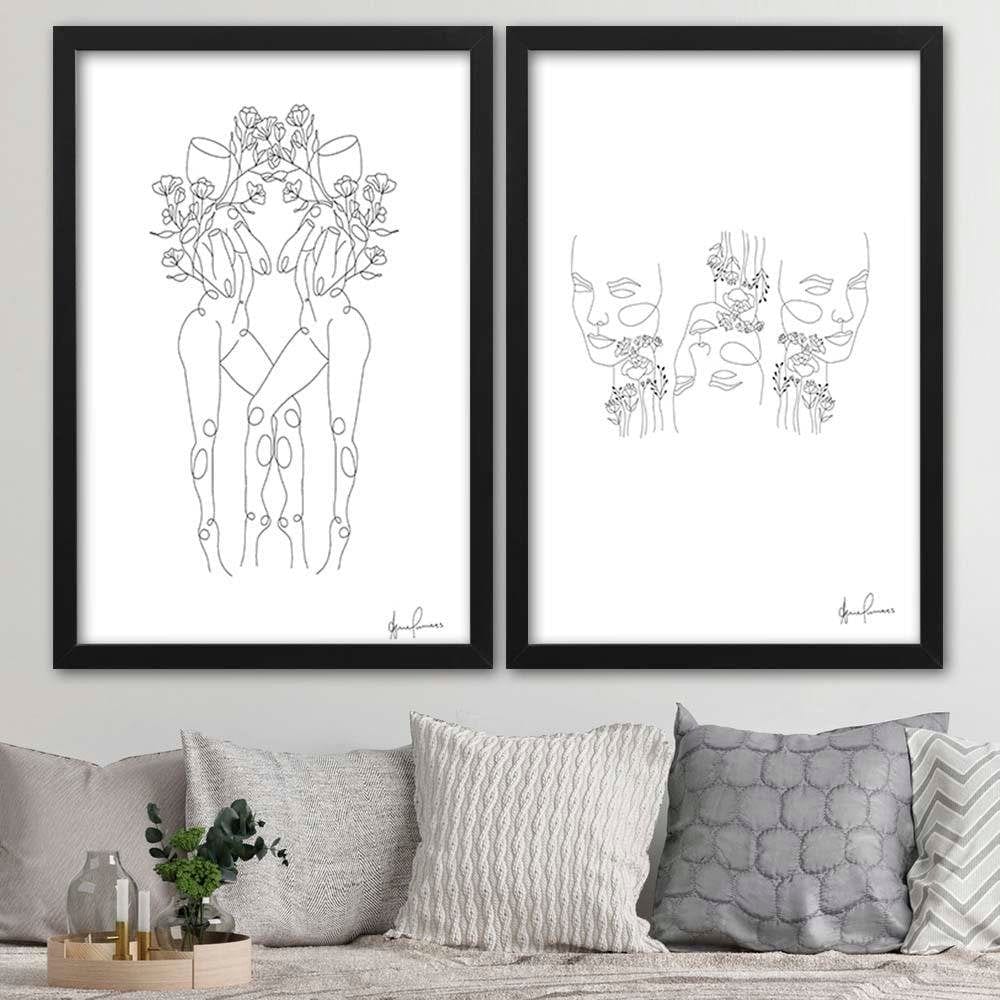 Glezna melnā rāmī - Minimalism Faces Home Trends