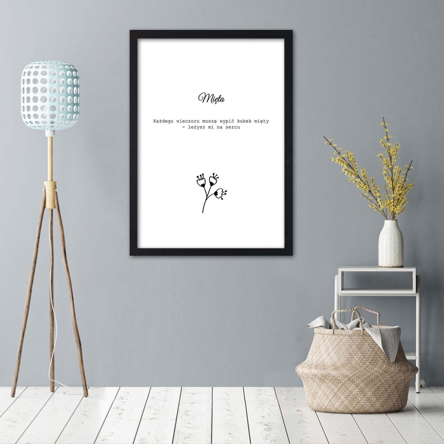Glezna melnā rāmī - Mint Home Trends
