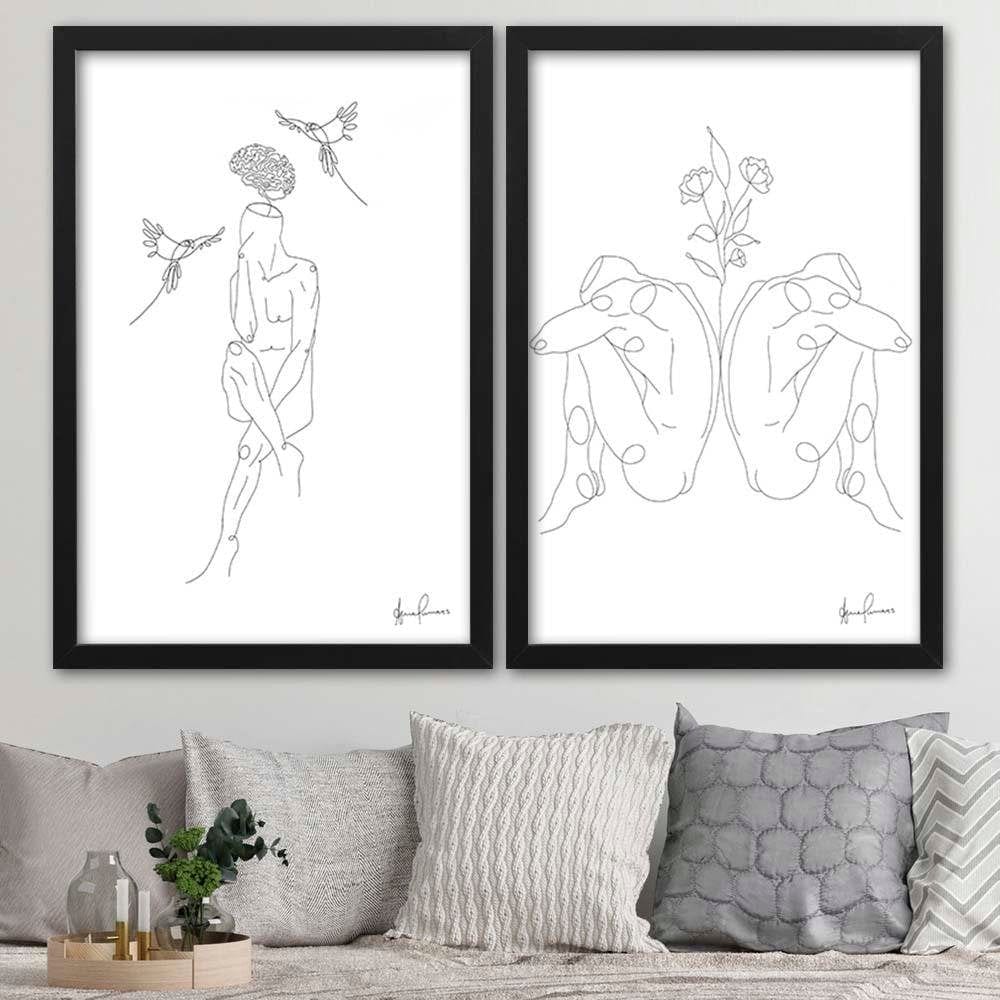 Glezna melnā rāmī - Mirror Reflection Home Trends
