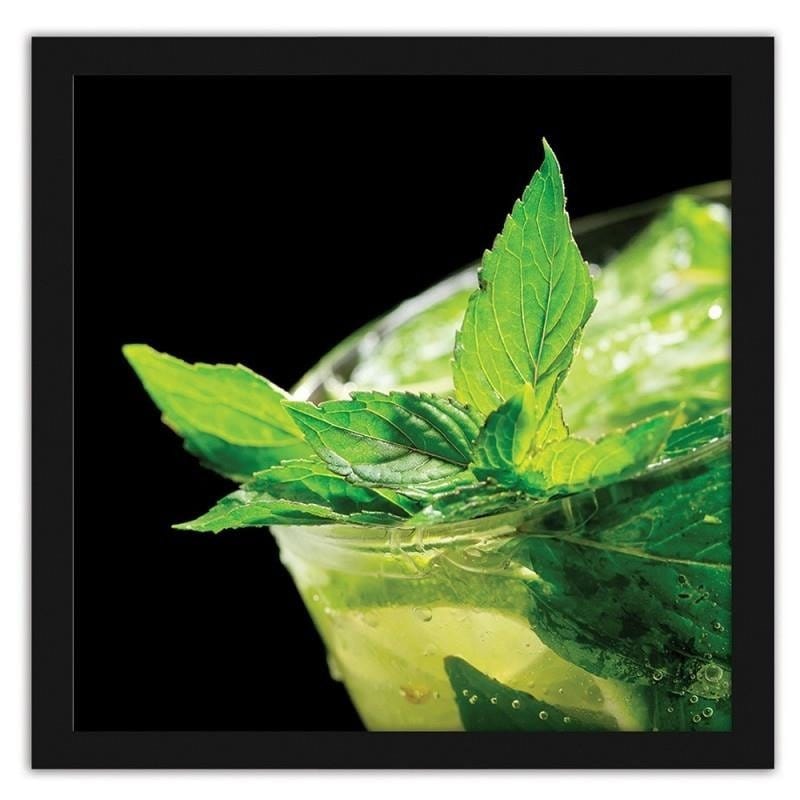 Glezna melnā rāmī - Mojito cocktail Home Trends